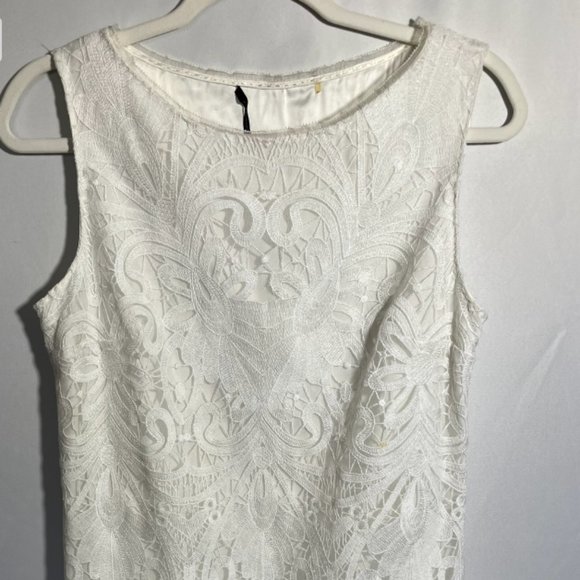 Elite Tahari White Lace Mini Dress - Picture 1 of 3